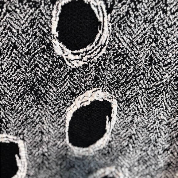 Spirit House black white  hole sweater one size M L XL Goth whimsical grunge - Picture 4 of 8